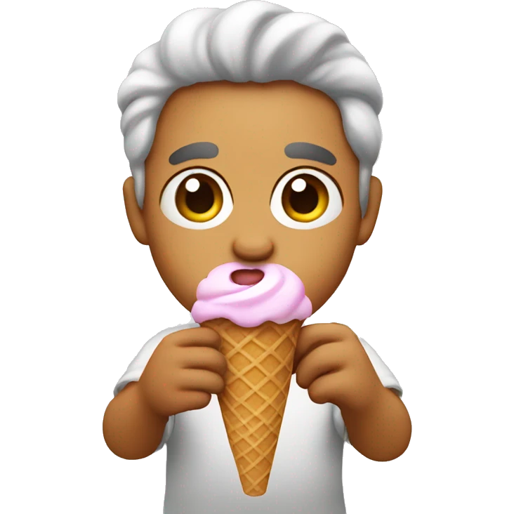 Eating ice cream emoji