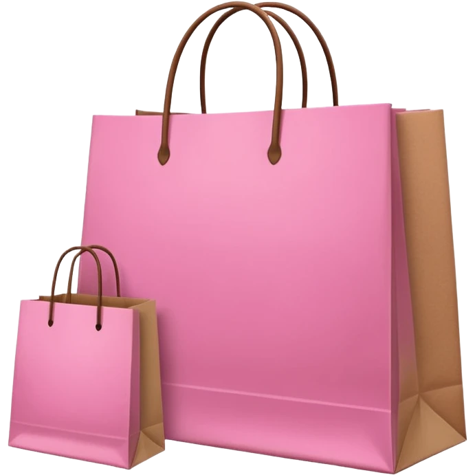 pink and brown shopping bags emoji