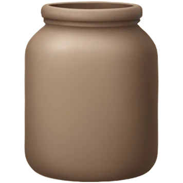 Empty clay jar. No face emoji