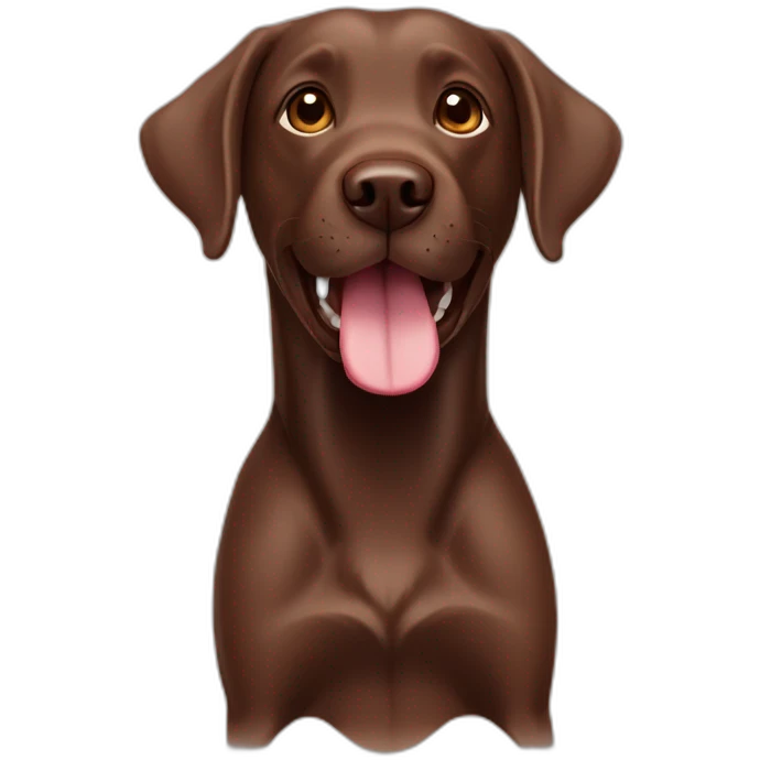 labrador Retriver chocolate color very happy emoji