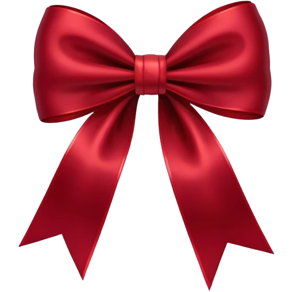 dark red bow emoji