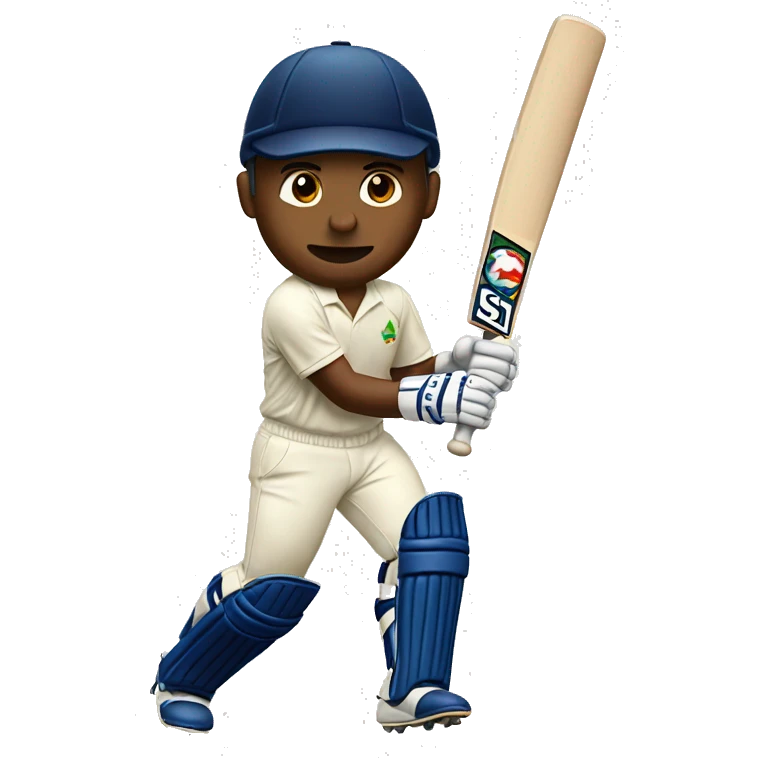 cricketer hitting six emoji