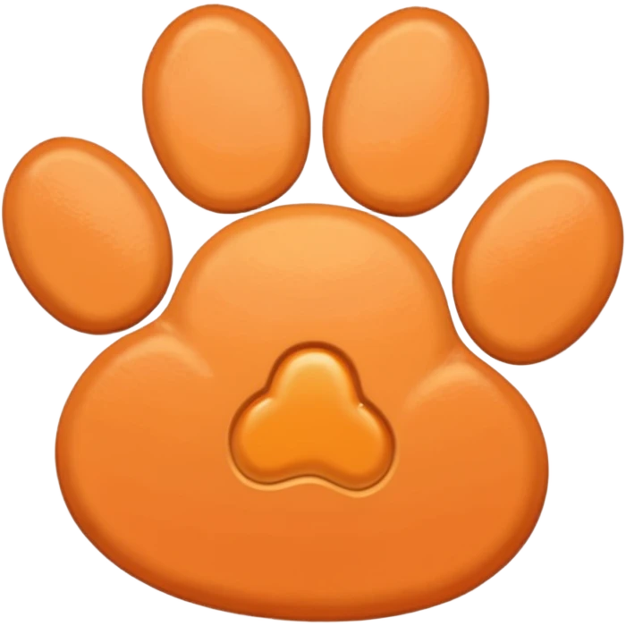 a light pastel orange pawprint emoji