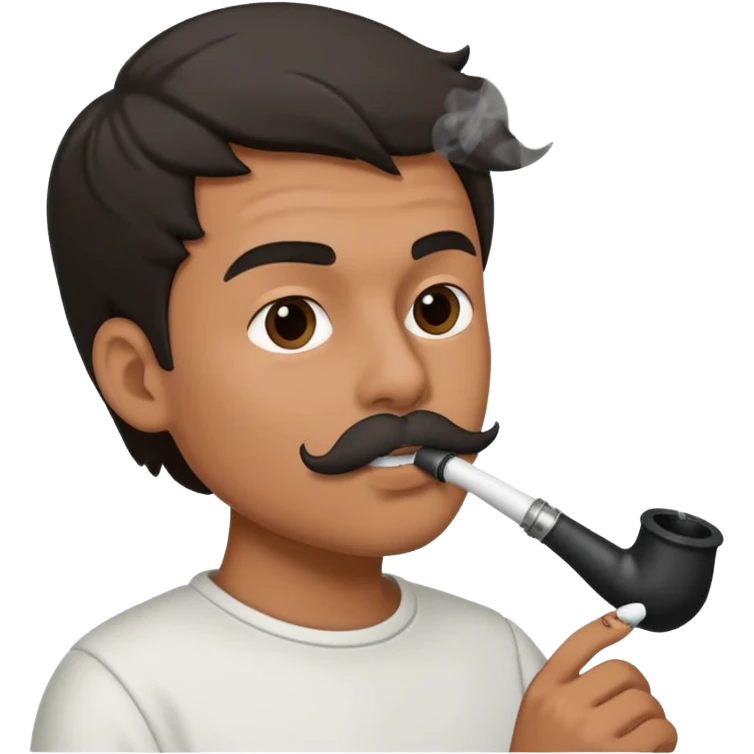 Man smoking from pong , the pong in his mouth (like this pong ⚗️) emoji