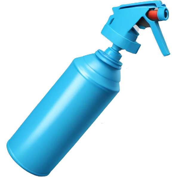 spray can, color blue, regular small spray nozzle emoji