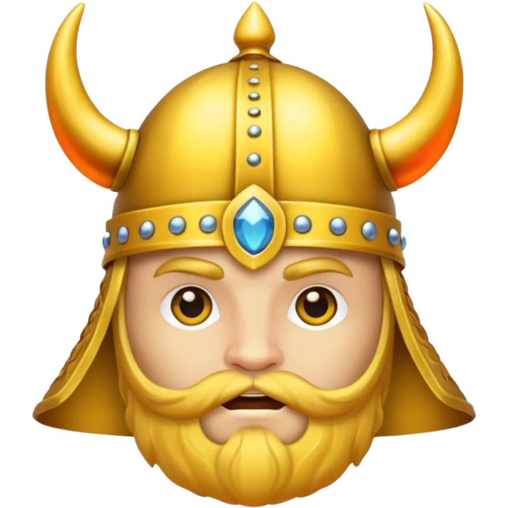 A gold Viking hat  emoji