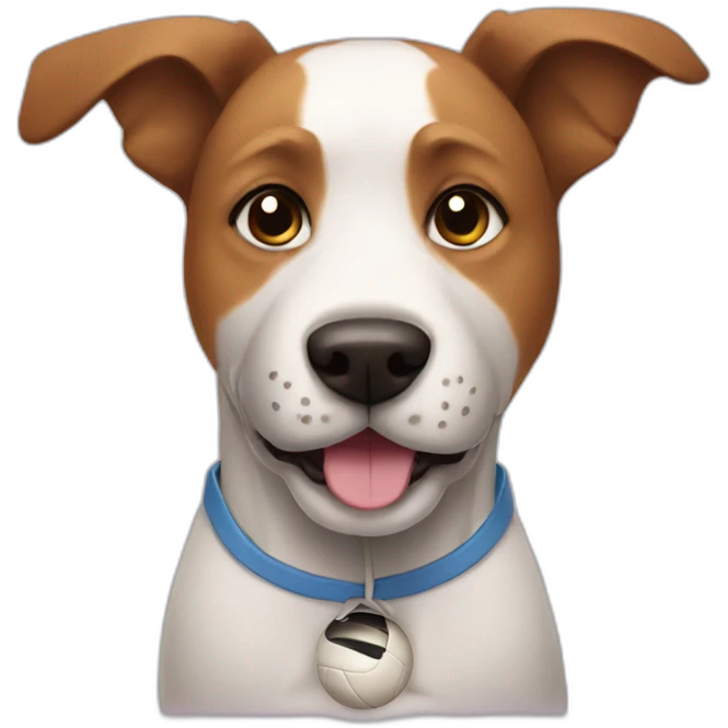 Dog with volleyball emoji