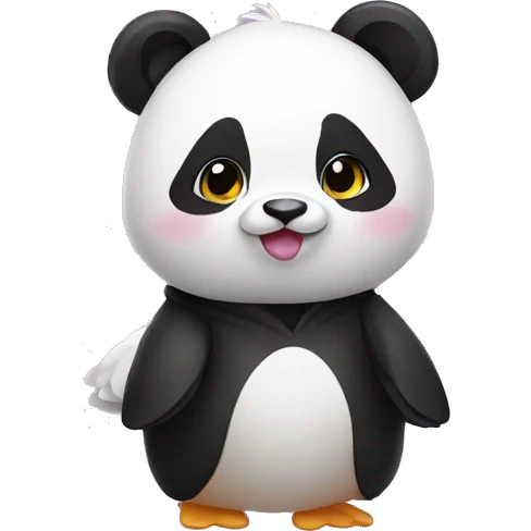  chibi Panda in a duck costume emoji