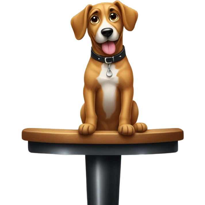 Dog at a bar emoji