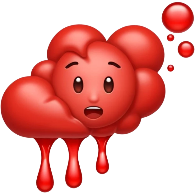 Quiero me crees un emoji de la hormona del cortisol muy elevada o roja emoji