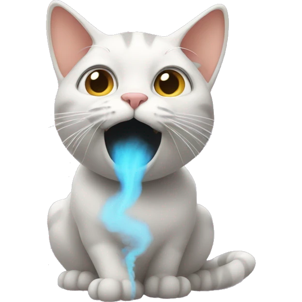 cat blowing steam emoji