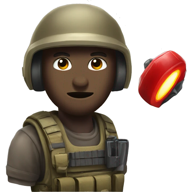 emoji call of duty avec un gyrophare rouge emoji