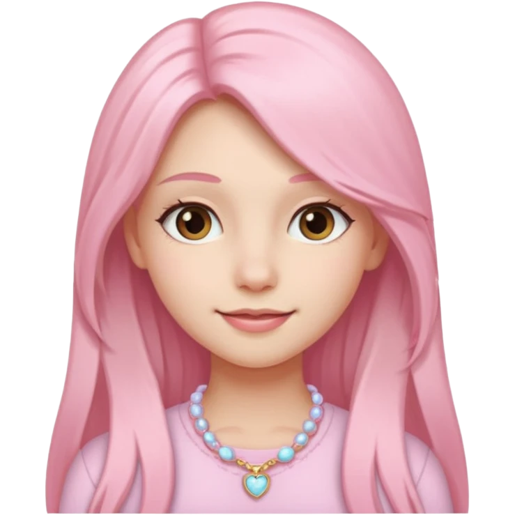 Aesthetic girl with light pink accessories  emoji