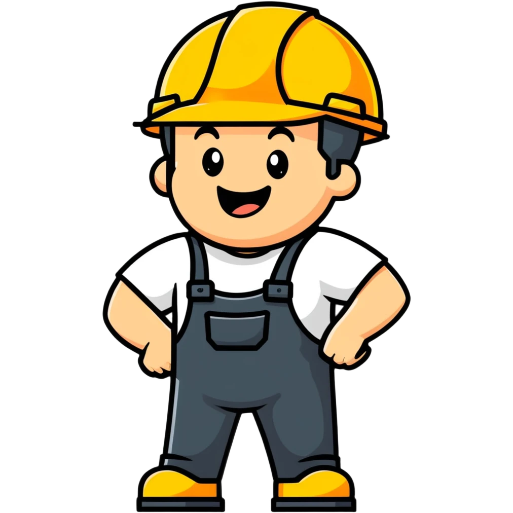 builder laughing exaggeratedly emoji