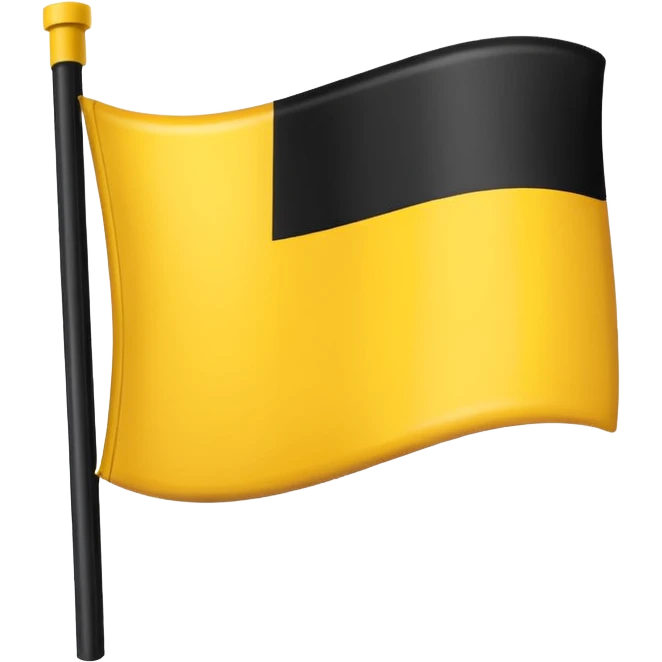 Create 2 yellow lined and 1 black lined flag emoji and put black line between yellow lines emoji