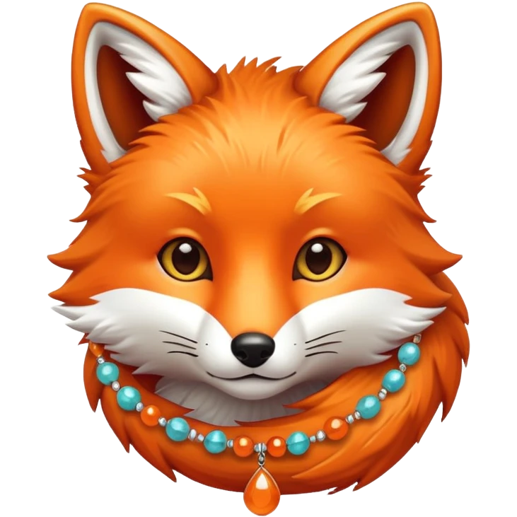 fox with beads emoji