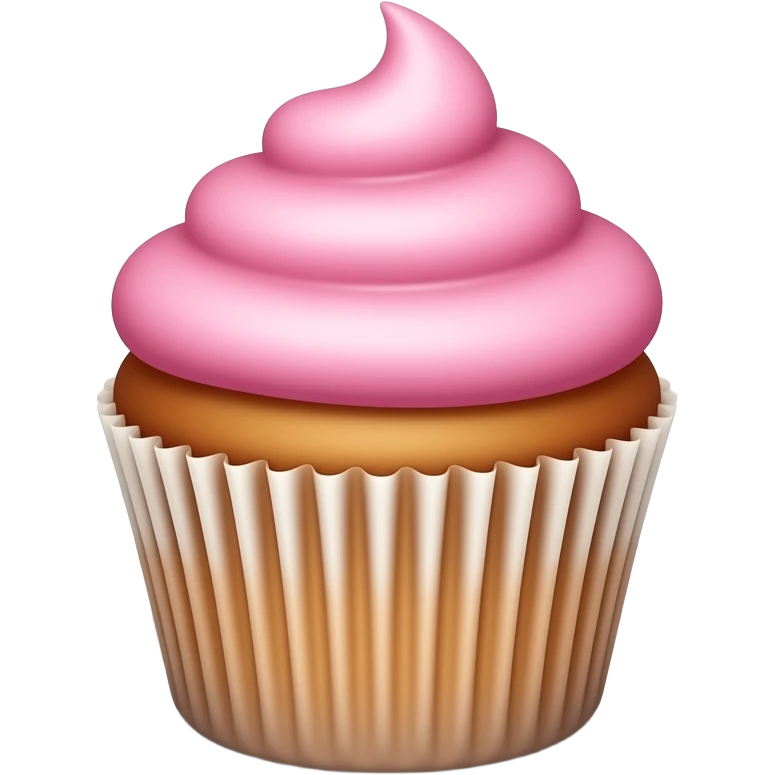 Cupcake with pink icing emoji