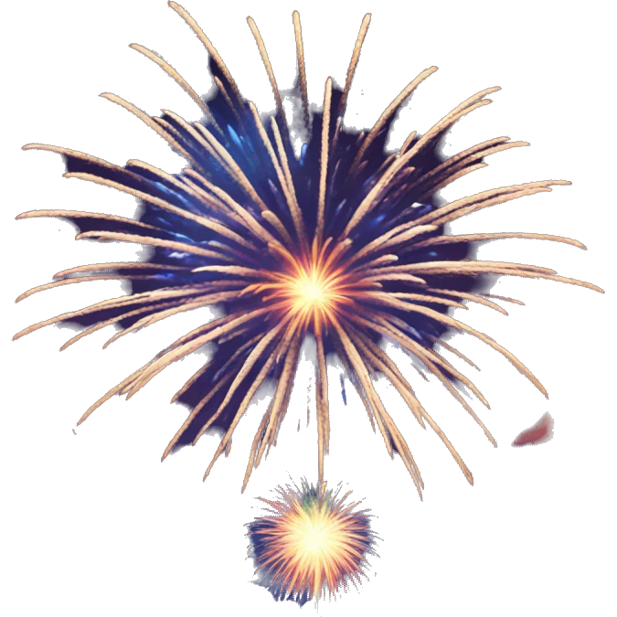 Fireworks in the sky emoji