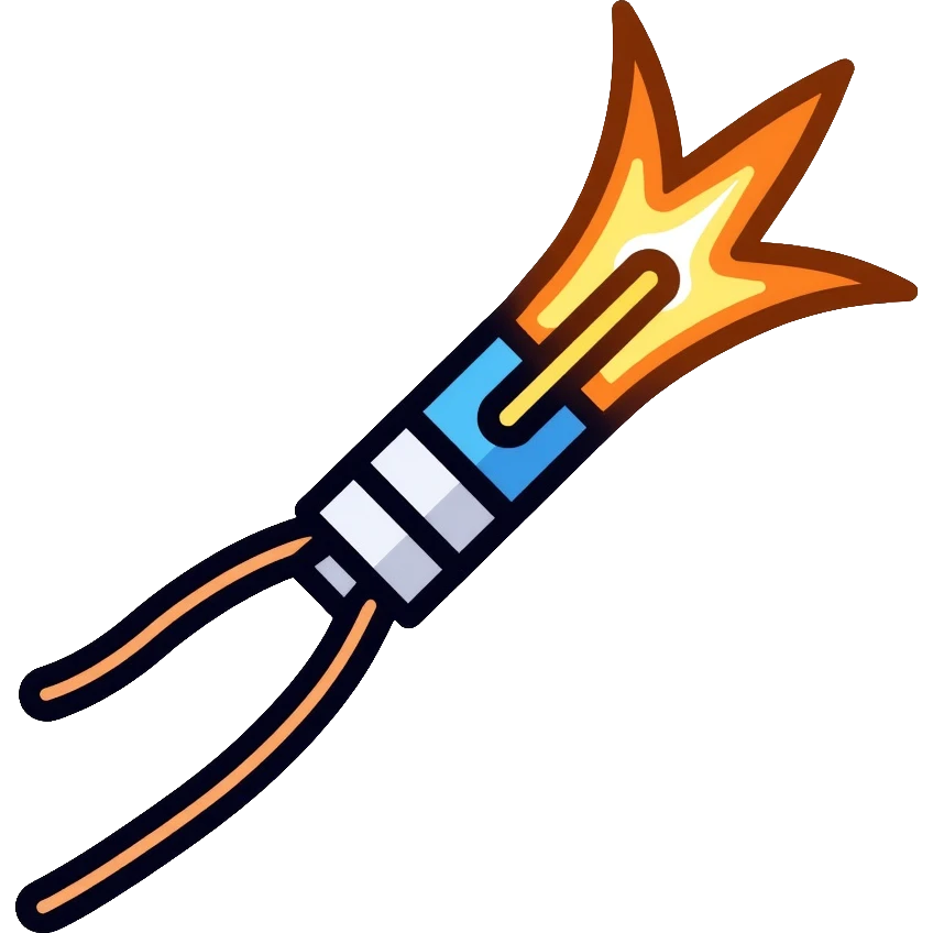optical fiber cable with glowing light transmission emoji