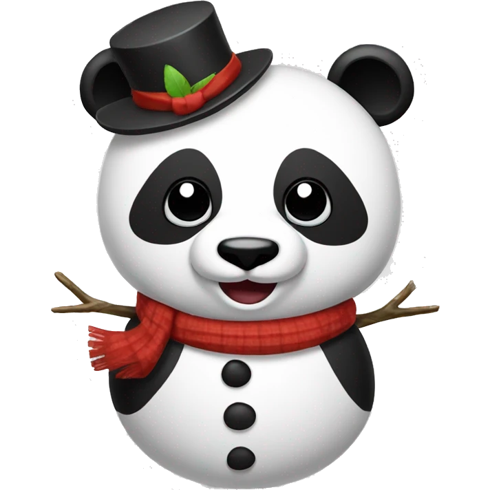 Panda snowman emoji
