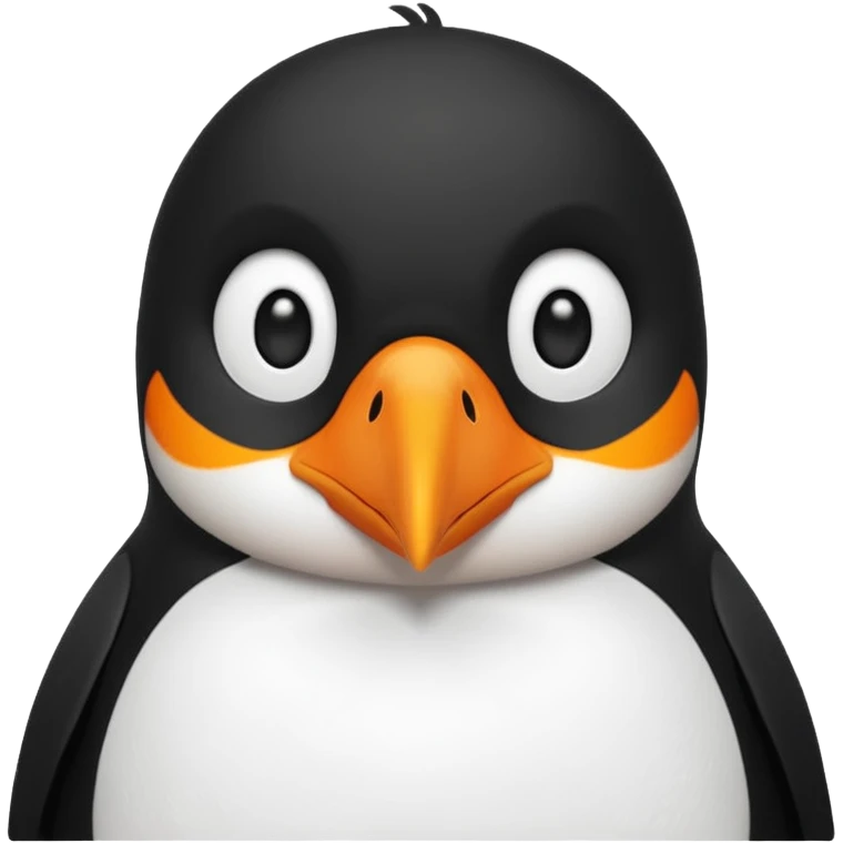 a cute crow-penguin hybrid, emoji style emoji