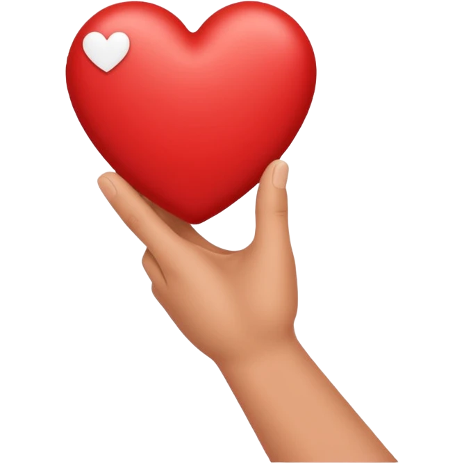 hand holding heart icon emoji