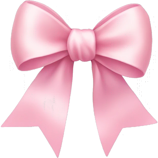 light pink ribbon bow emoji