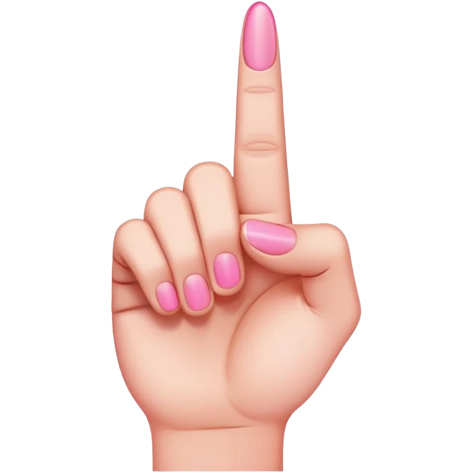 pink middle finger emoji