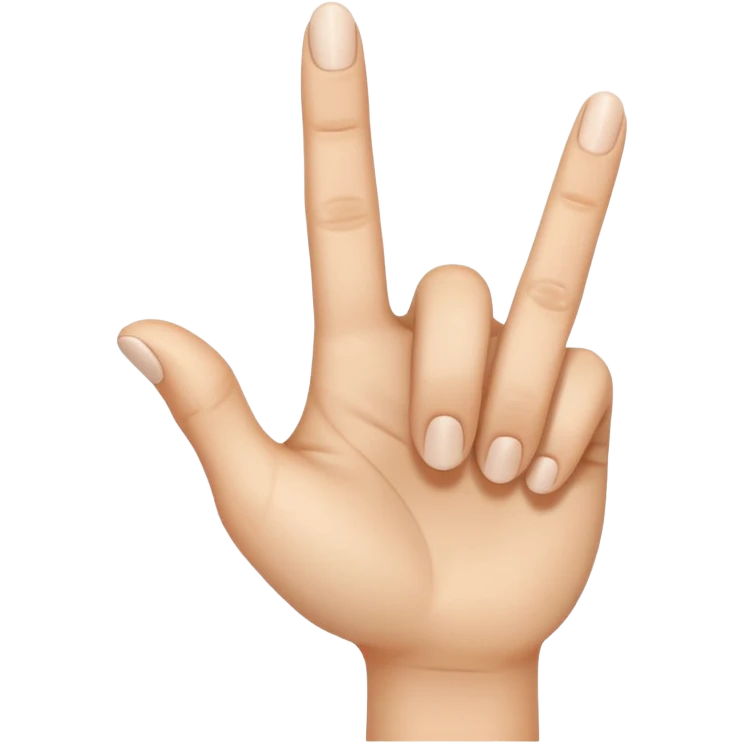 Hand, middle finger facing towards camera at 100 degree angle emoji