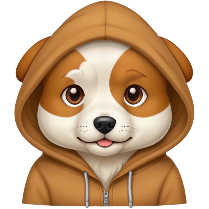 Dog wearing a hoddie  emoji