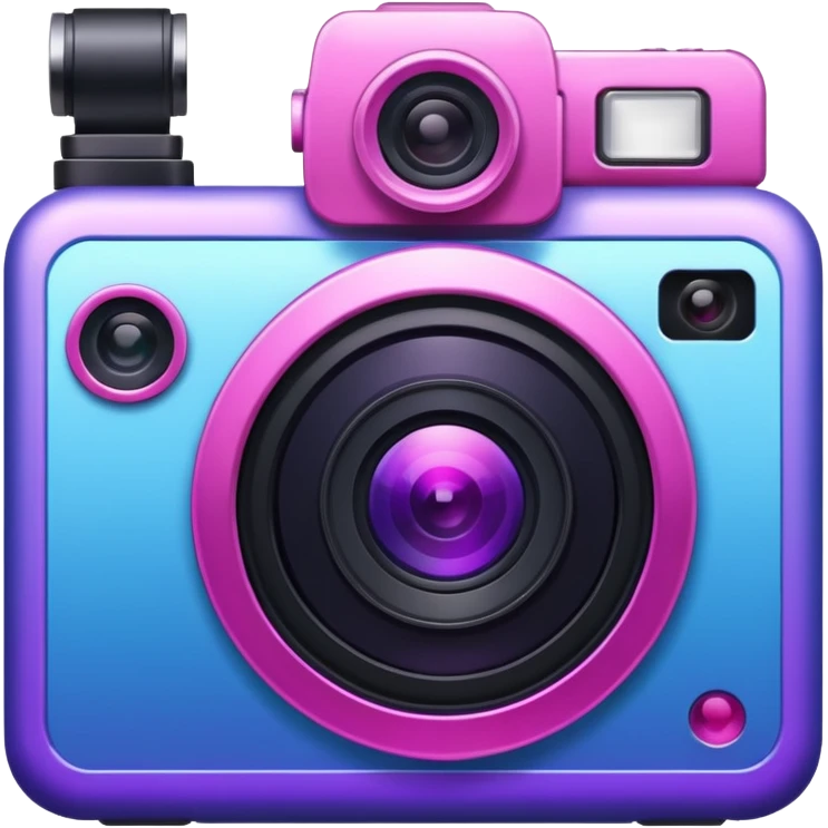camera purple pink blue emoji