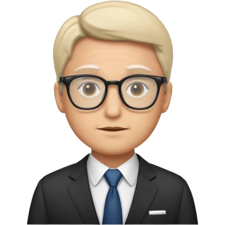 Person in suits wearing glasses emoji