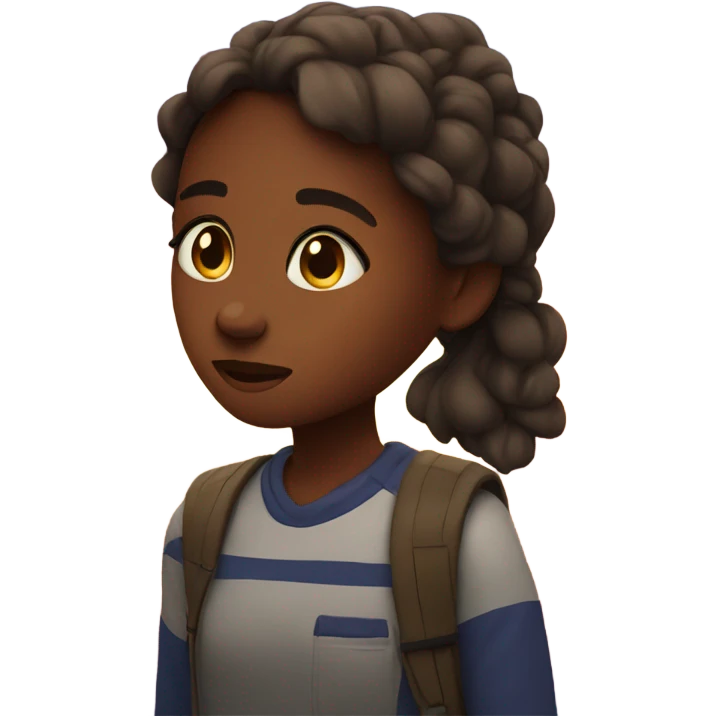 girl watching a sunset emoji