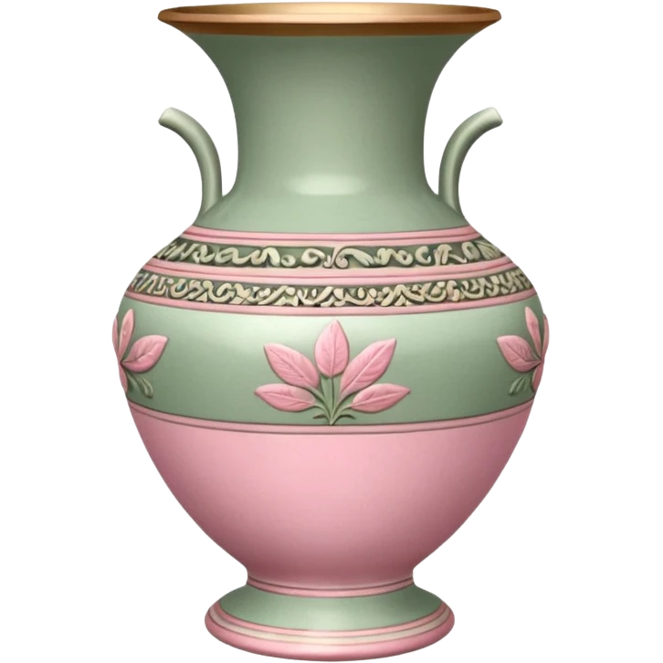 A vintage vase in sage and pink color emoji