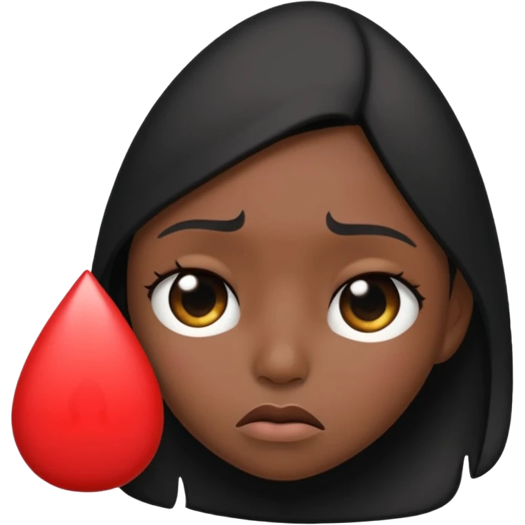 A frowny Face with a heart above one eye and a tear under the other emoji
