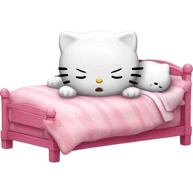 Hello kitty sleeping emoji