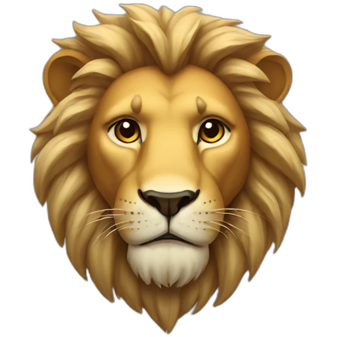 Confident lion head emoji