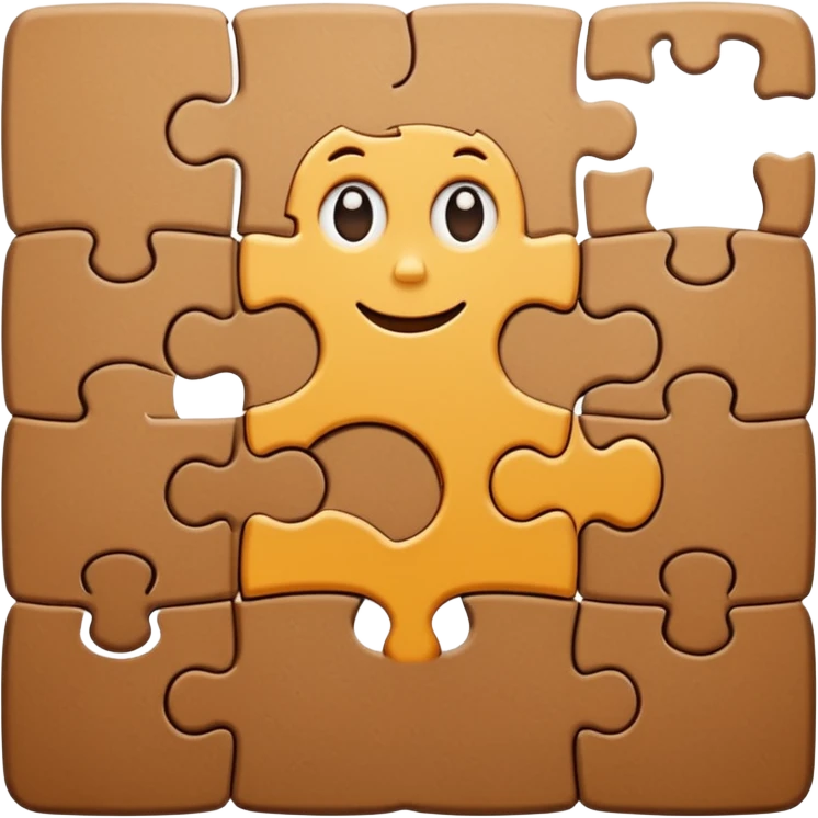corner missing piece brown puzzle emoji
