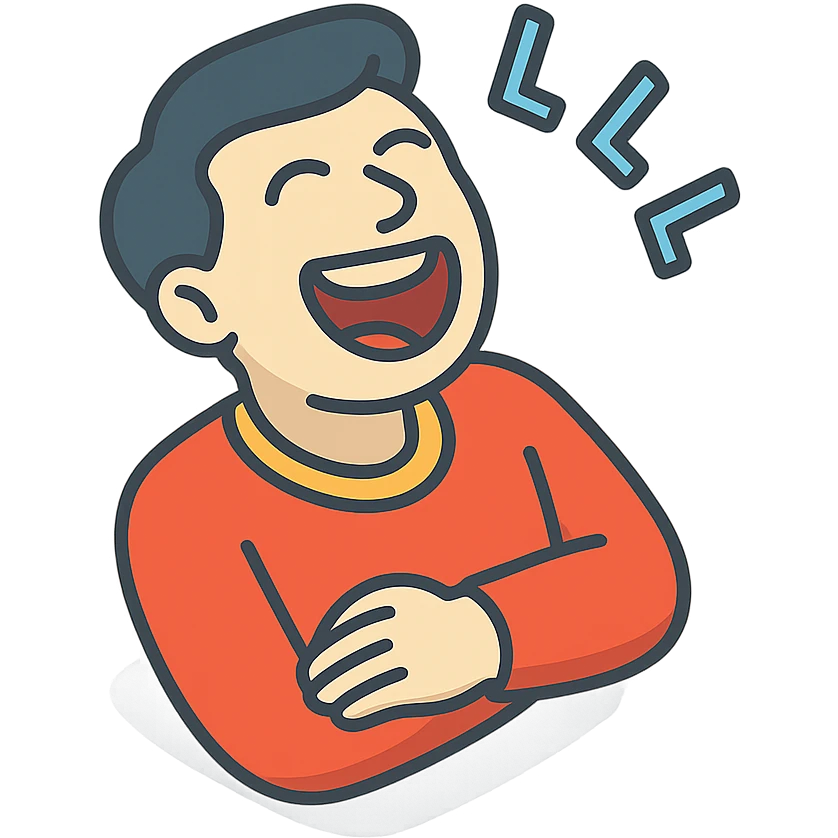 человек сильно смеётся emoji