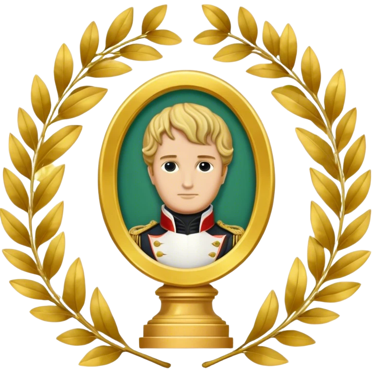 Laurel wreath napoleon golden statue emoji
