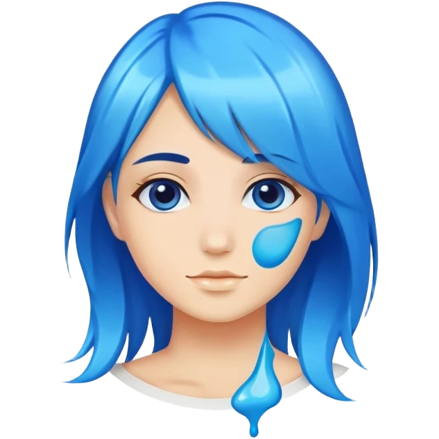 Blue hair dye emoji
