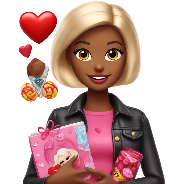 Barbie with valentines  emoji