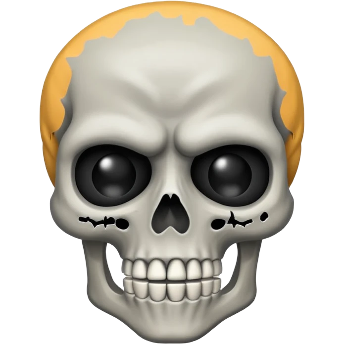 A skeleton mixed with anger emoji