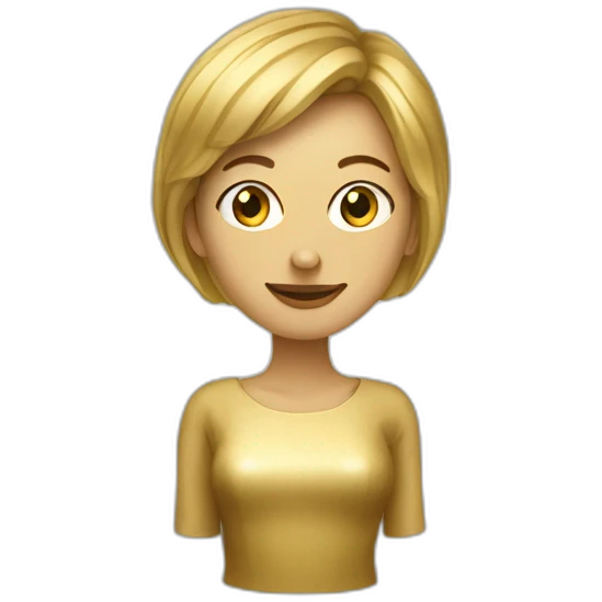 Golden woman that looks like the Luxembourg monument Gëlle Fra emoji