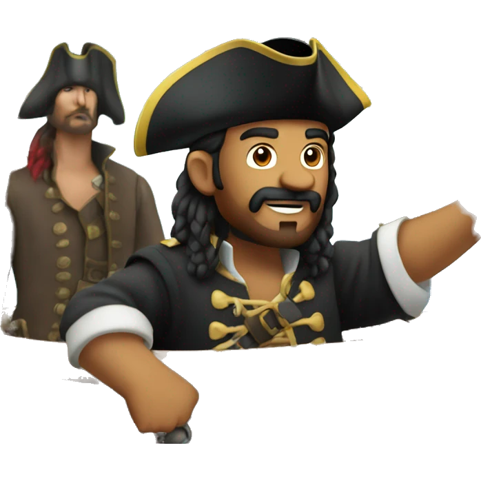 Pirate on ship emoji