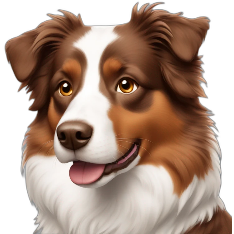 Red tri Australian shepherd emoji