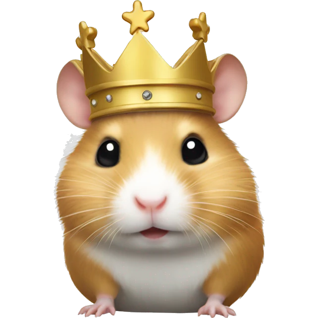hamster-white with a crown emoji