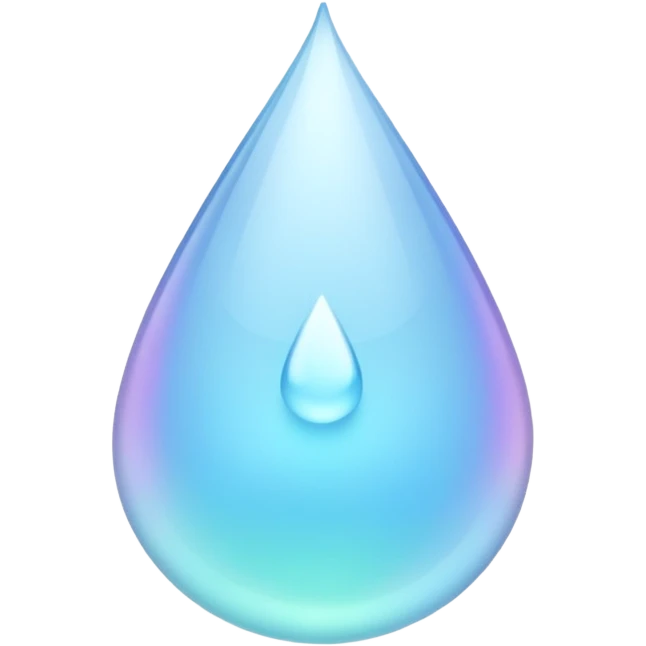 Pastel raindrop emoji