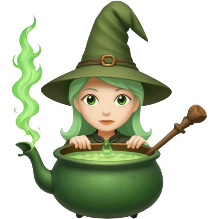 green witch cooking potion emoji