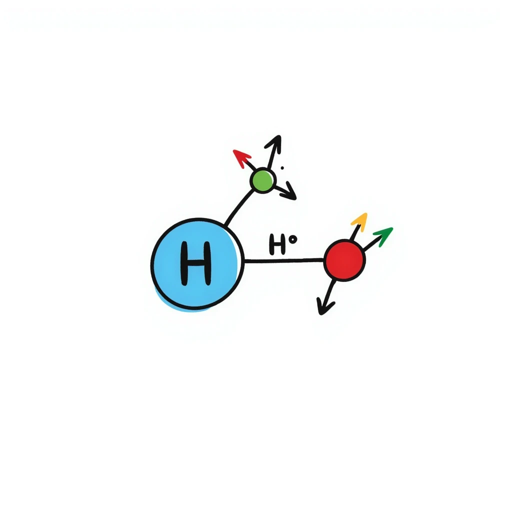 Clean hormone molecule diagram: large blue hormone icon in center with geometric molecular structure, red receptor binding sites, and neat green arrows showing action pathway. Simple hand-drawn illustration with minimal background and organized layout. emoji